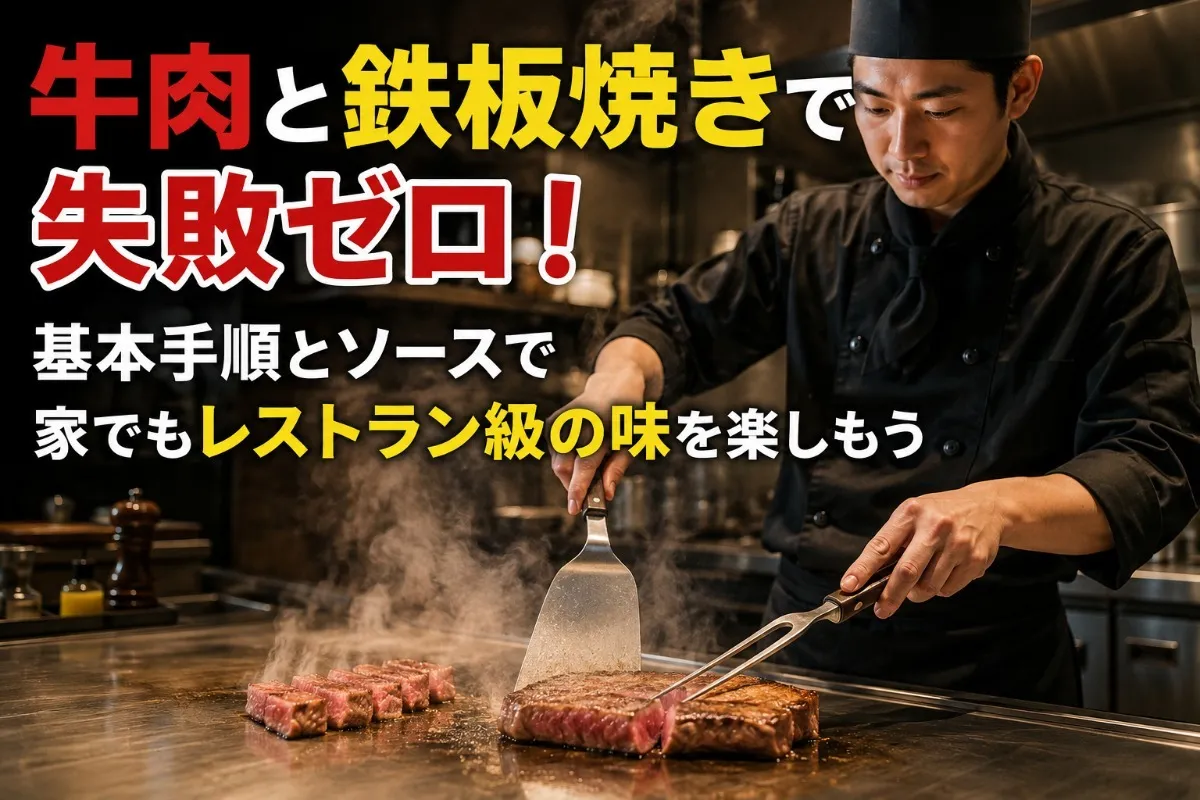 牛肉と鉄板焼きで失敗ゼロ!基本手順とソースで家でもレストラン級の味を楽しもう